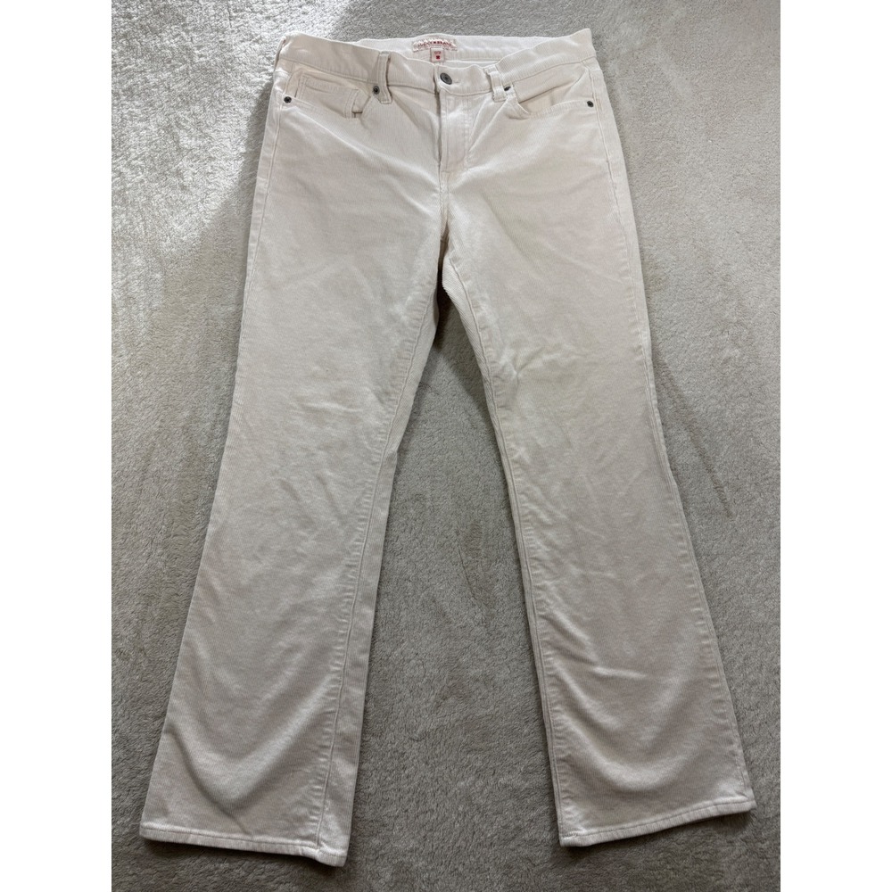 Lucky Brand Womens Sweet Mid Rise Boot Corduroy Cream Pants‎ 12/31 Meas: 33x29.5